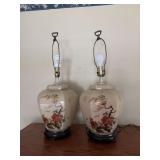 Two oriental design lamps
