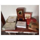Empty vintage cigar boxes