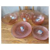 Vintage Arcoroc pink France Rose glassware