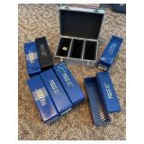7 PCGS coin holders and coin storage chest
