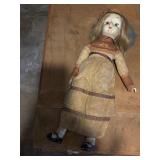 Vintage porcelain and cloth doll