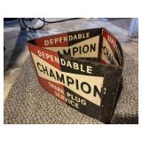 Vintage Champion spark plug flange sign