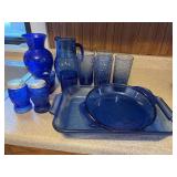 Cobalt blue salt and pepper shakers,