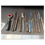 Snap on chisel/punch holder and assorted punches