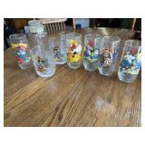 Vintage drinking glasses and planters canister