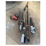Oregon battery powered hedge, trimmer, hole,