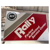 Vintage Rally Service Center metal double sided