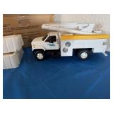 Illinois Power toy bucket truck. Plastic. DG