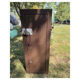 Gun cabinet with modified heavy duty lock