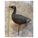 Vintage Canvas/oil cloth stuffed goose decoy