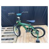John Deere Childs bike with training wheels