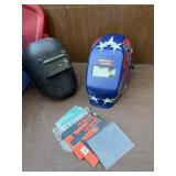 Welding, helmets and extra glasses