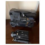 vintage CHINON 8mm movie camera and projector