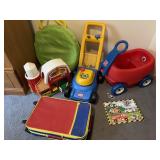 Childï¿½s toys, including worm