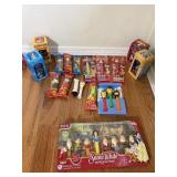 Disney glasses and several PEZ dispensers