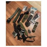 Holsters, equipment belts and straps