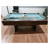 Pool table. A little smaller than standard size.