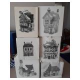 6 Christmas villages. All in like new condition