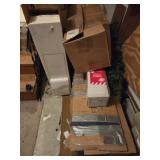 7 artifical Christmas trees in boxes,