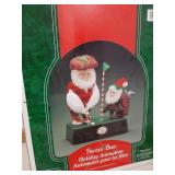 Santa animated golf figurine