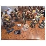 Resin Christmas Nativity scene figurine set