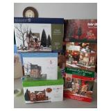 6 various Christmas village. All like new in