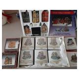 Multiple miniature Christmas villages. All in