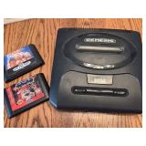 Sega Genesis video game system & 2 games Jewel
