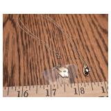 10k gold marked jewelry pendants & chain necklace