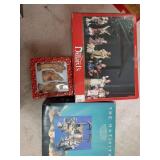 2 nativity scenes and an ornament nativity scene
