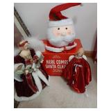 2 Santa tree toppers and 2 angel tree toppers