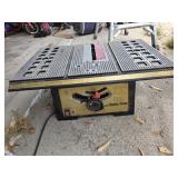 10" table saw table top model powers on & runs