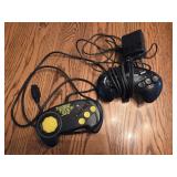Sega Genesis controllers & power supply cord