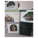 5 Christmas village pieces