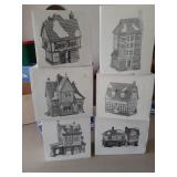 6 Christmas village houses.  Heritage village