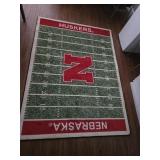Nebraska Husker football rug 7.5ft x 5.5ft