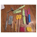 Kuhn rikon paring knives, spatula, scrapers