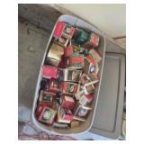 Large tote of Hallmark, keepsake ornaments,
