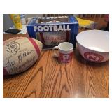 Autographed Johnny Rodgers Husker football + more