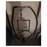 Basketball backboard and hoop, no hardware, new?