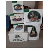 Christmas village. 3 houses and 3 accessories.