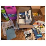 Craft supplies, envelopes, bubbles