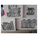 4 Christmas village houses. Heritage village