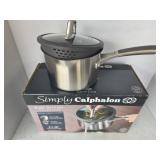 New Caliphalon easy strain stainless pot