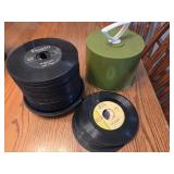 Vintage disk-go-case 45 rpm vinyl record albums