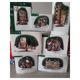 7 Christmas village houses. All in "like new"
