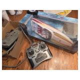 RC boat, control & surge protector, knife