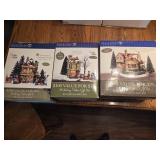 3 Dept 56 Dickens Village Christmas decor