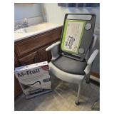 New bedside rail, walker tray & shower chair