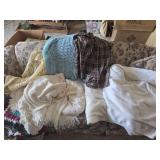 Cardigans Afghans blanket and Pendleton shirt